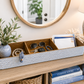 Coastal Woven Divided Storage Tray - Bluewash