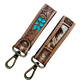 Hand-Tooled Leather & Cowhide Keyring