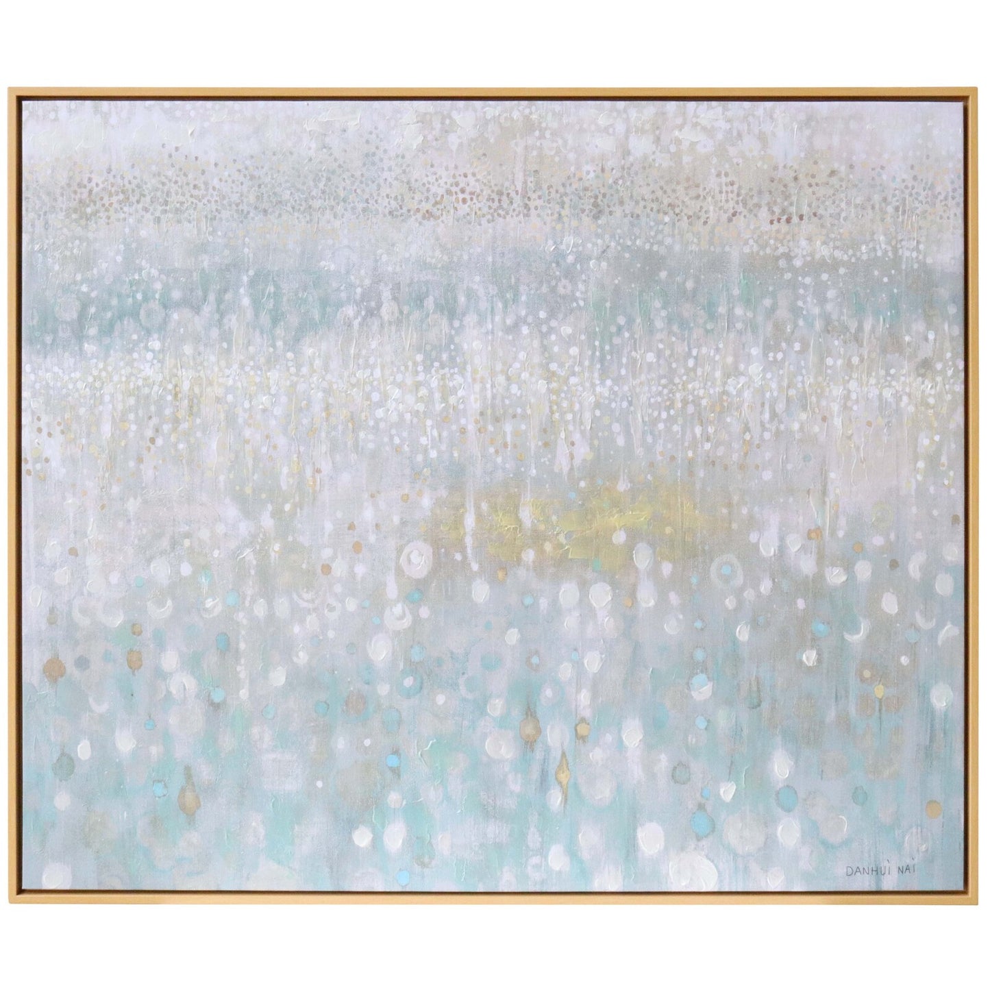 Framed Canvas Rain Neutral Artwork