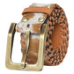 Boho Cowhide Belt - Belt04: Black & White / XL
