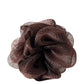 Brown mesh scrubber on a white background