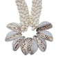 White Shell Necklace - Oversized Tiger Cowrie Shells