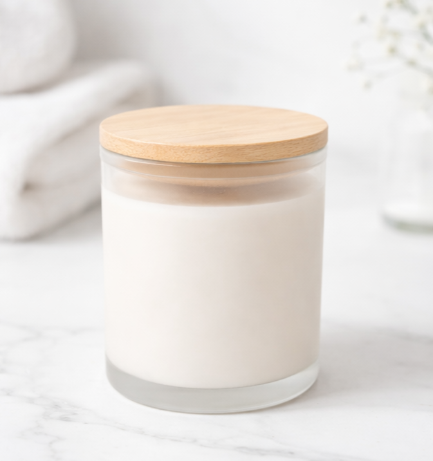 "No label" 200g Frosted Soy Wax Candles: Coconut Lime