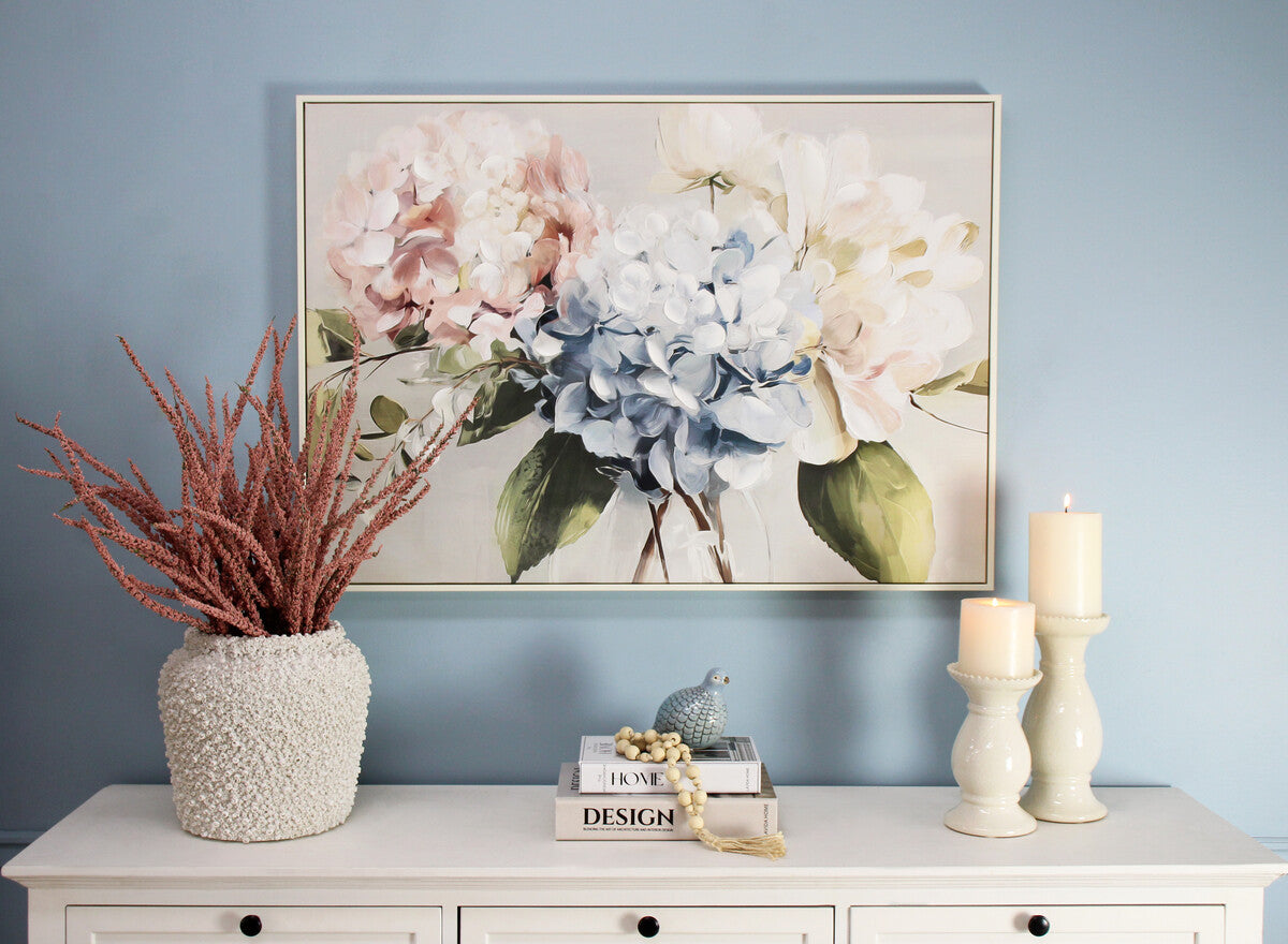 Hydrangeas from the Garden Framed Artwork 100x70cm