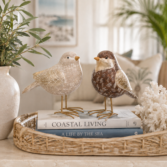 Gold Wing Statement Bird Duo