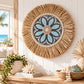 Raffia Juju Mandala Wall Hanging with Seashells