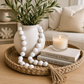 Statement White Beaded Garland