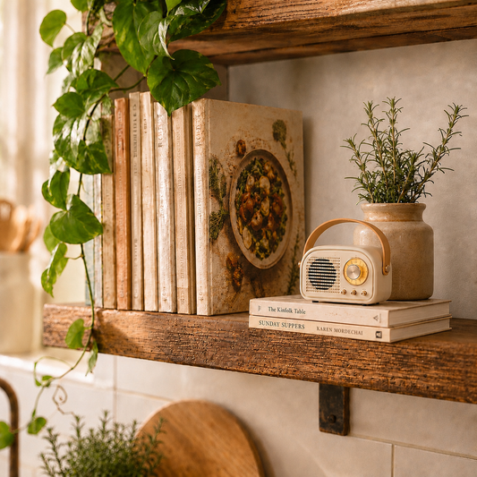 Vintage-Style Pastel Bluetooth Speaker – Cream, Pink & Mint