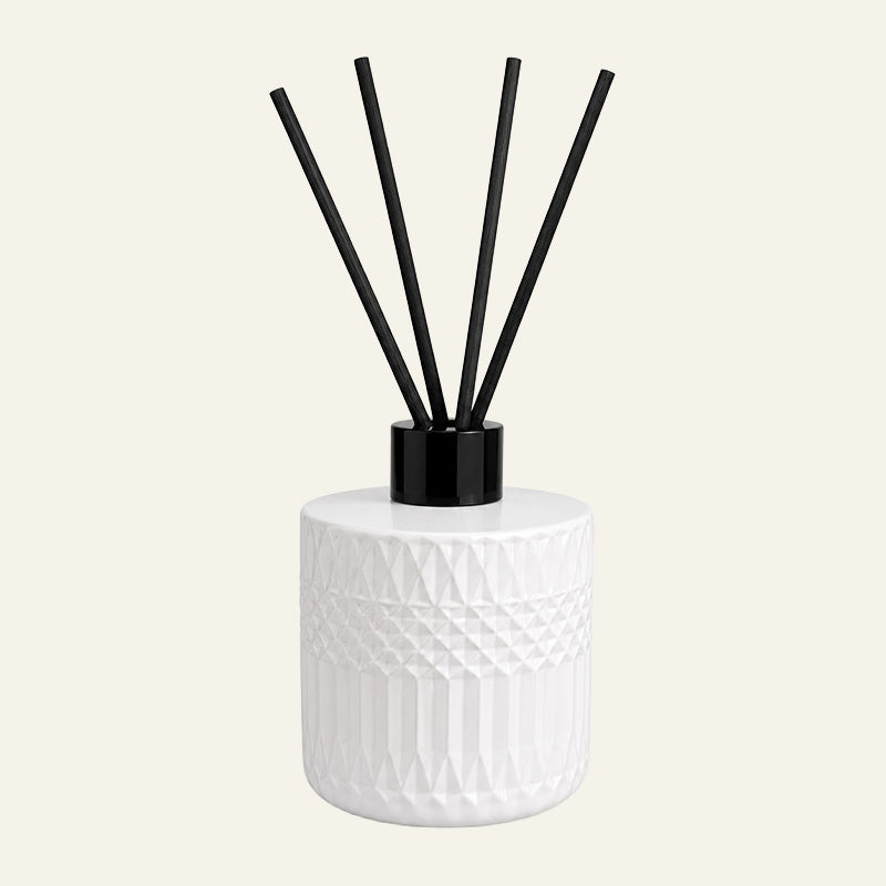 Deco White Reed Diffuser with Custom Lid Finish