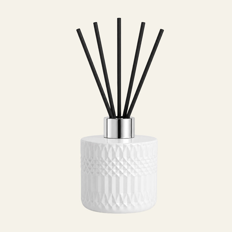 Deco White Reed Diffuser with Custom Lid Finish