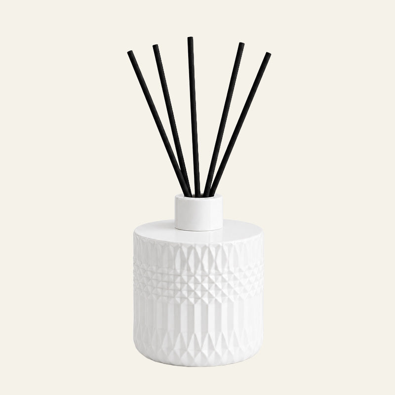 Deco White Reed Diffuser with Custom Lid Finish